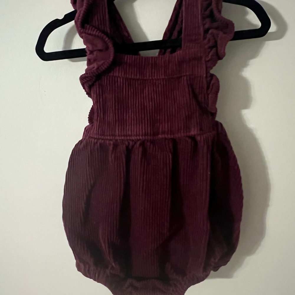Old Navy Burgundy Corduroy Baby Romper